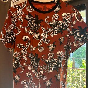Tag Still On! INC International Concepts Short Sleeve Floral T-Shirt